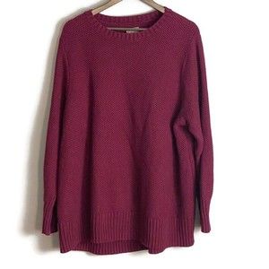 DULUTH TRADING CO Mens Red Knit Worth Long Sleeve Sweater Size XXL Preppy Warm
